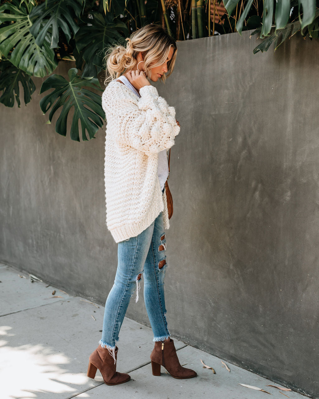 Tender Loving Care Knit Cardigan - Natural