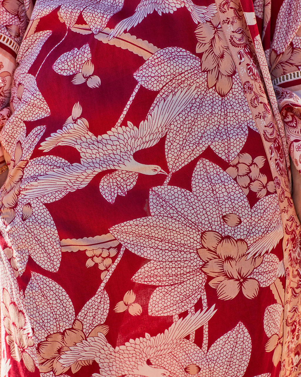 Those Who Wander Floral Duster Kimono - Burgundy