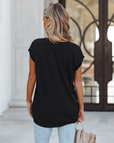 Tally Cotton Modal Tee - Black