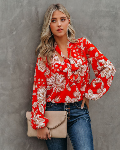 Tata Floral Tie Blouse