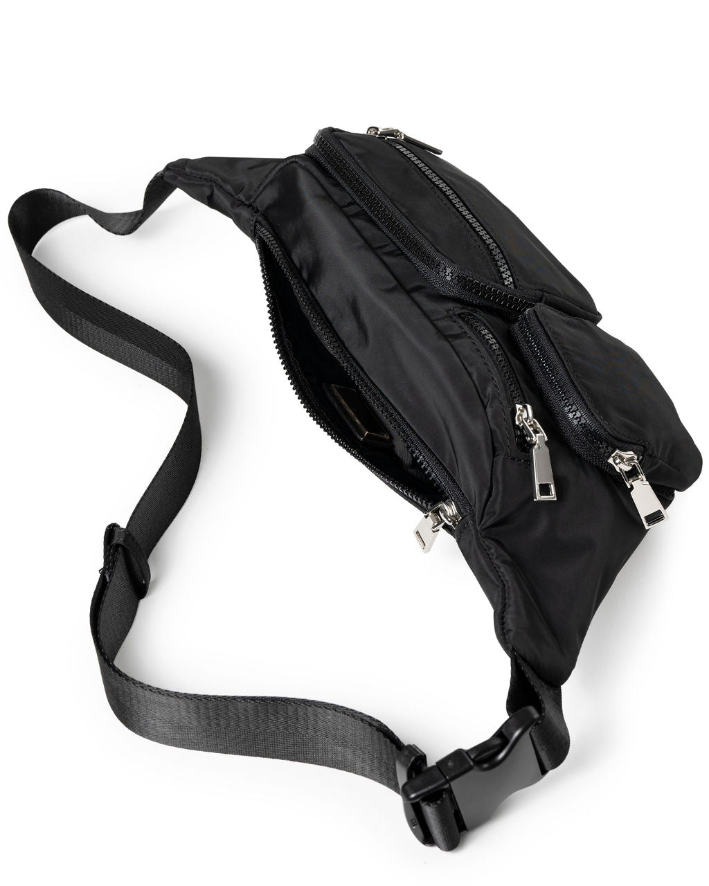 Track Nylon Sling Bag - Black