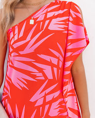 Tropical Bliss One Shoulder Statement Maxi Dress