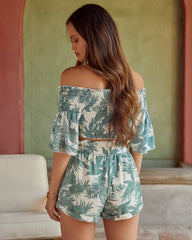 Under The Palms Off The Shoulder Crop Top
