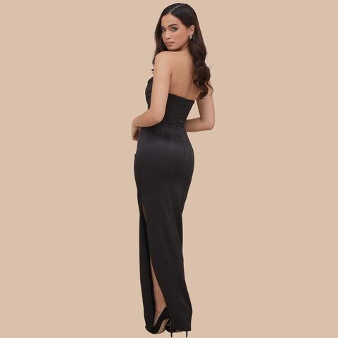 Rachel Satin Maxi Dress