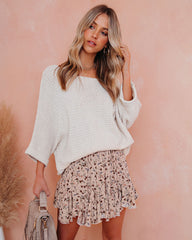 Versa Floral Ruffle Shorts - Taupe