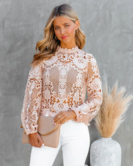 Vivid Visions Crochet Lace Blouse