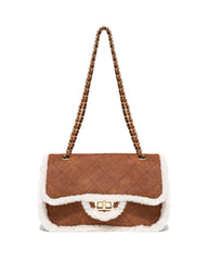 Whitley Sherpa Crossbody Bag - Tan