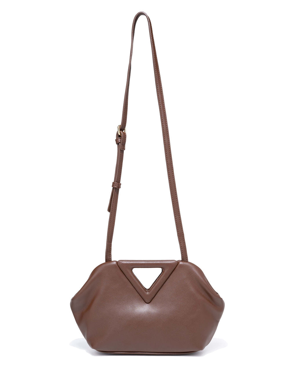 Willa Faux Leather Crossbody Bag - Chocolate