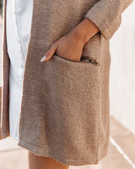 Zoella Pocketed Knit Coatigan - Warm Beige