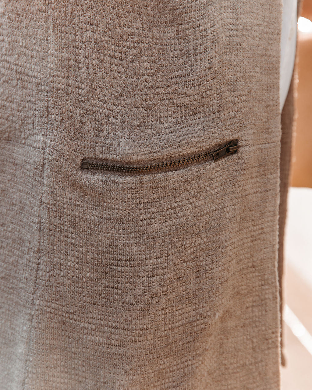 Zoella Pocketed Knit Coatigan - Warm Beige