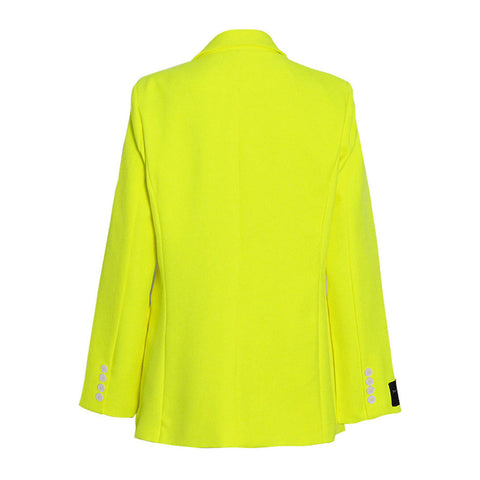 Ambitious Neonfarbener Blazer mit Revers und Pattentasche, langen Ärmeln und Pattentasche