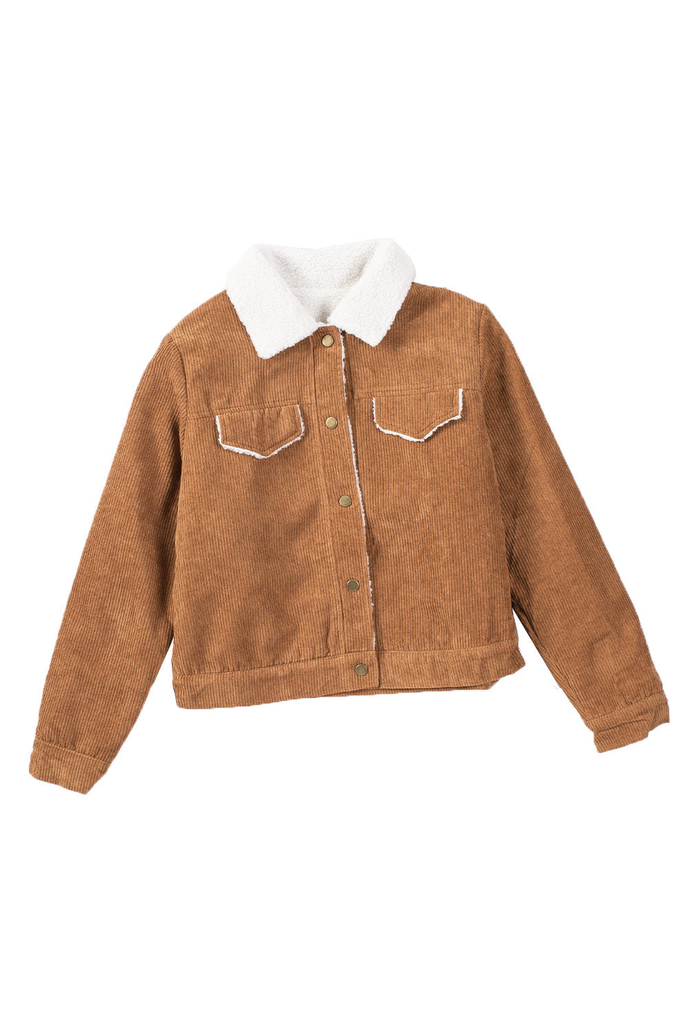 Brown Sherpa Lining Corduroy Jacket