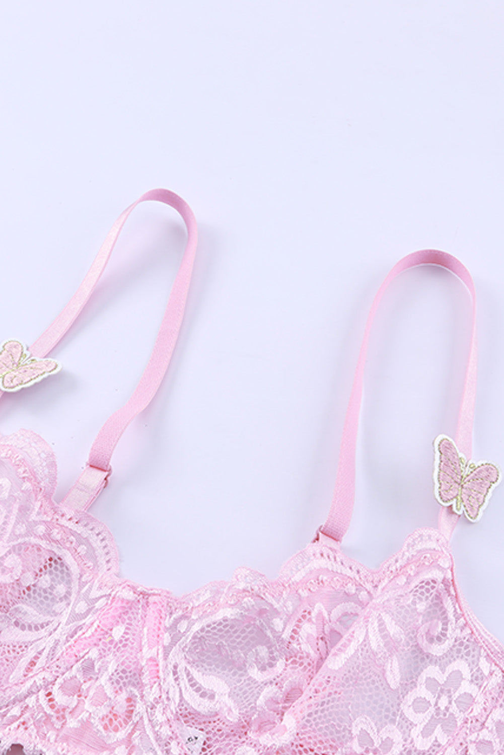 Butterfly Cut-Out Lace Bra And Panty Set