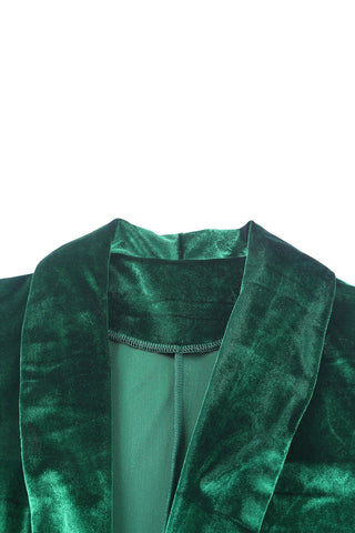 Casual Pocketed Velvet Blazer