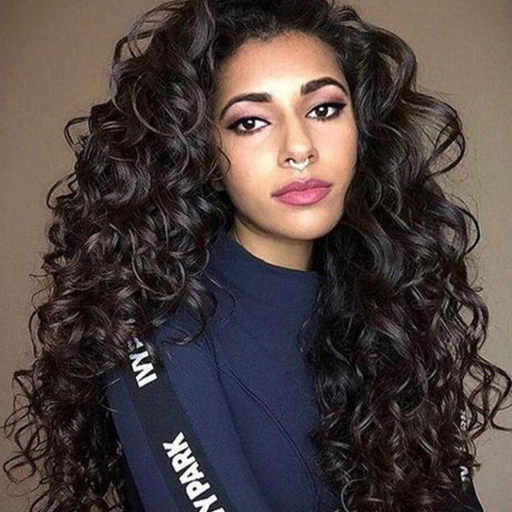 Natural Black Long Curly Hair