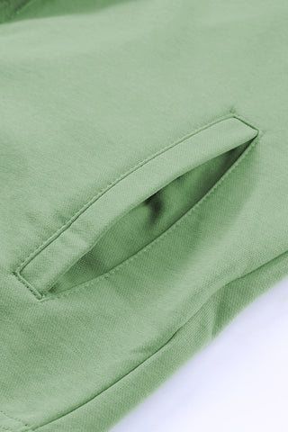 Green Buttoned Long Sleeve Pocketed Shirt Jacket