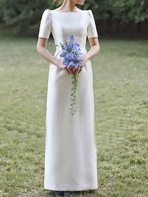 Simple Satin Wedding Dress