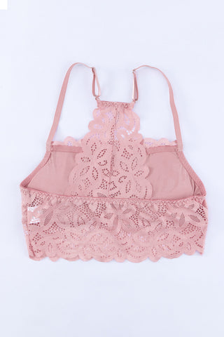 Lace Floral Crochet Spaghetti Strap Bralette