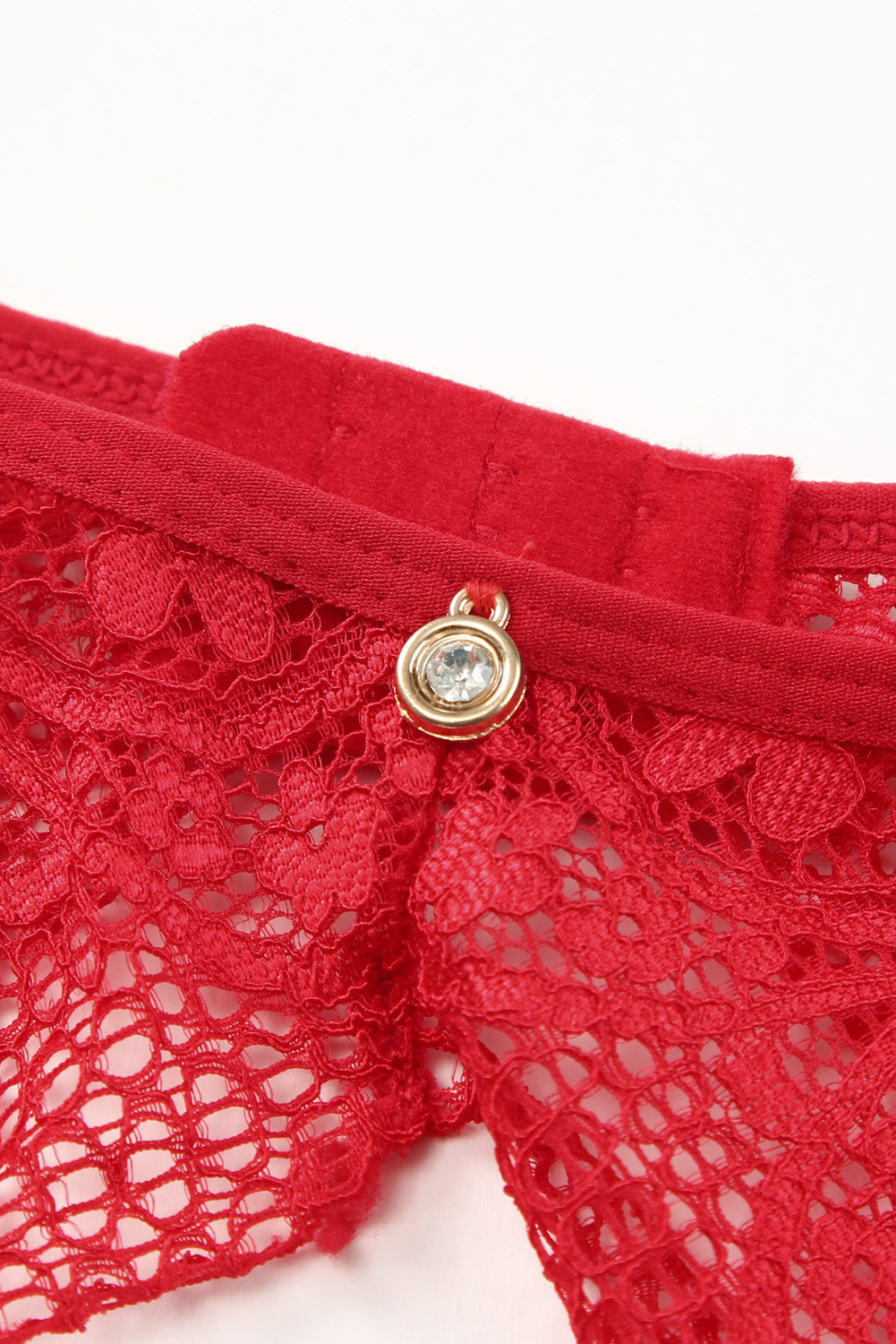 Ensemble de lingerie Saint-Valentin à imprimé cœur et bordure en dentelle