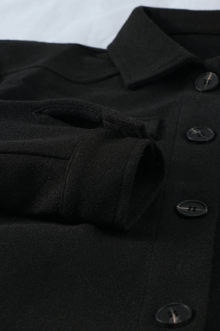 Lapel Button-Down Coat With Chest Pockets