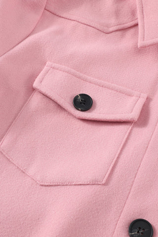 Lapel Button-Down Coat With Chest Pockets