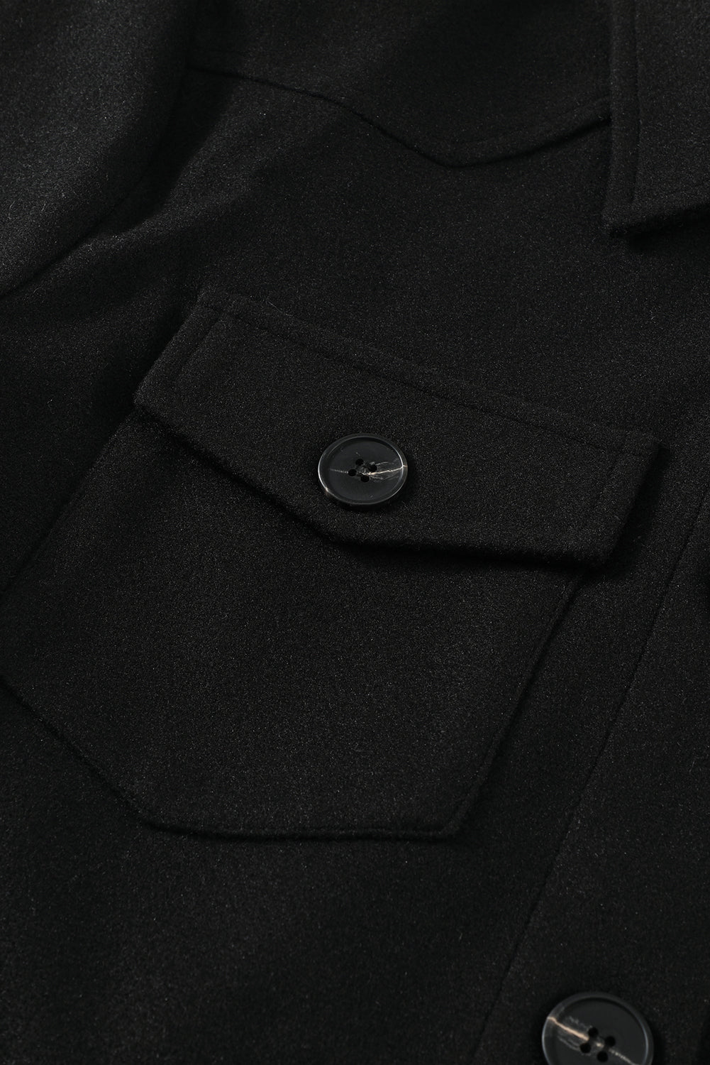 Lapel Button-Down Coat With Chest Pockets