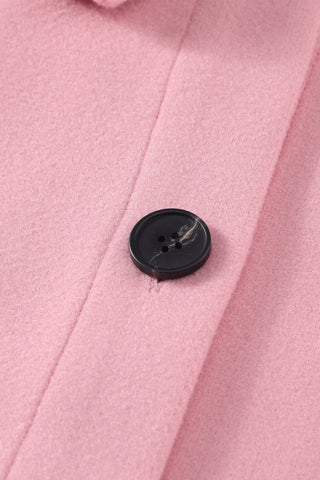 Lapel Button-Down Coat With Chest Pockets