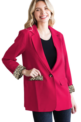 Leopard Lined Blazer