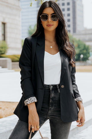 Leopard Lined Blazer