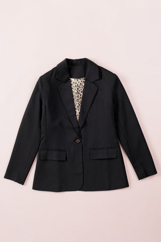 Leopard Lined Blazer