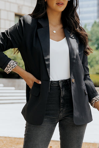 Leopard Lined Blazer