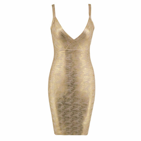 Adele V-neck Short Bandage Dress