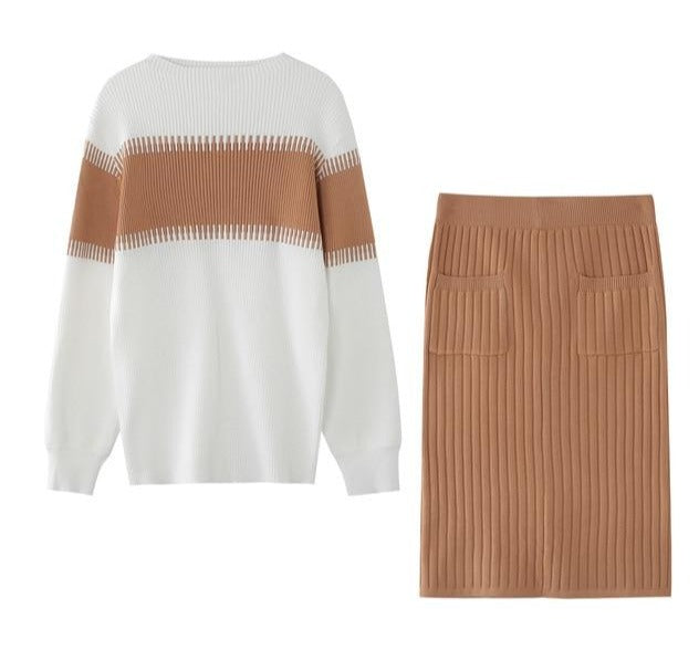 Ellora Knit Sweater and Skirt Two Piece Set