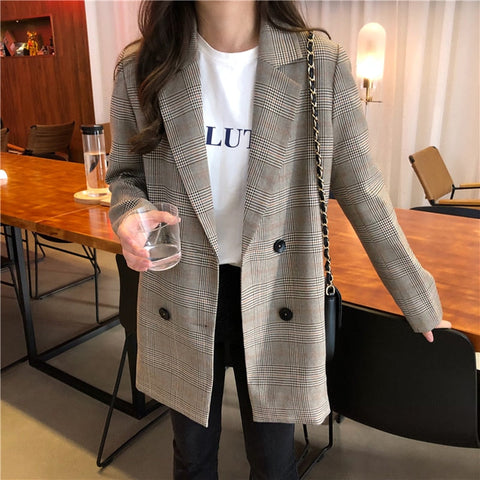 Leila Plaid Blazer