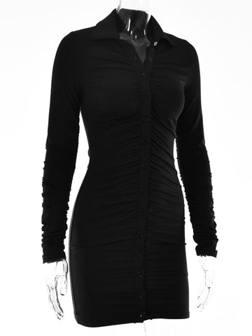 Makayla Long Sleeve Ruched Dress