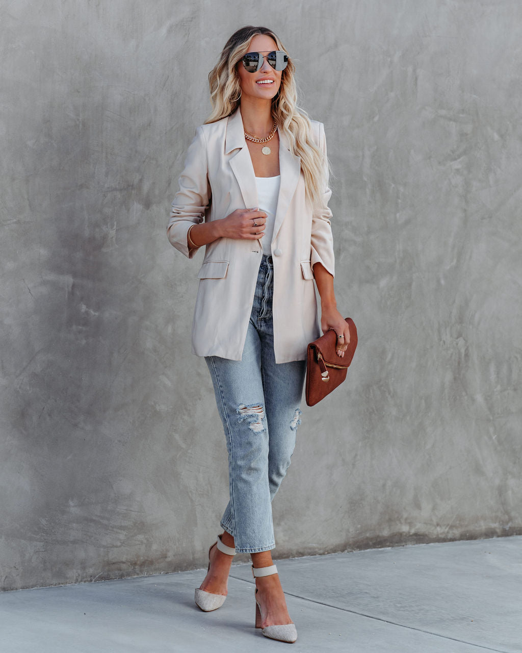 Sister Pocketed Blazer - Beige