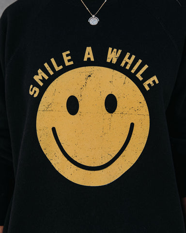 Sweatshirt aus Baumwollmischung „Smile A While“ 