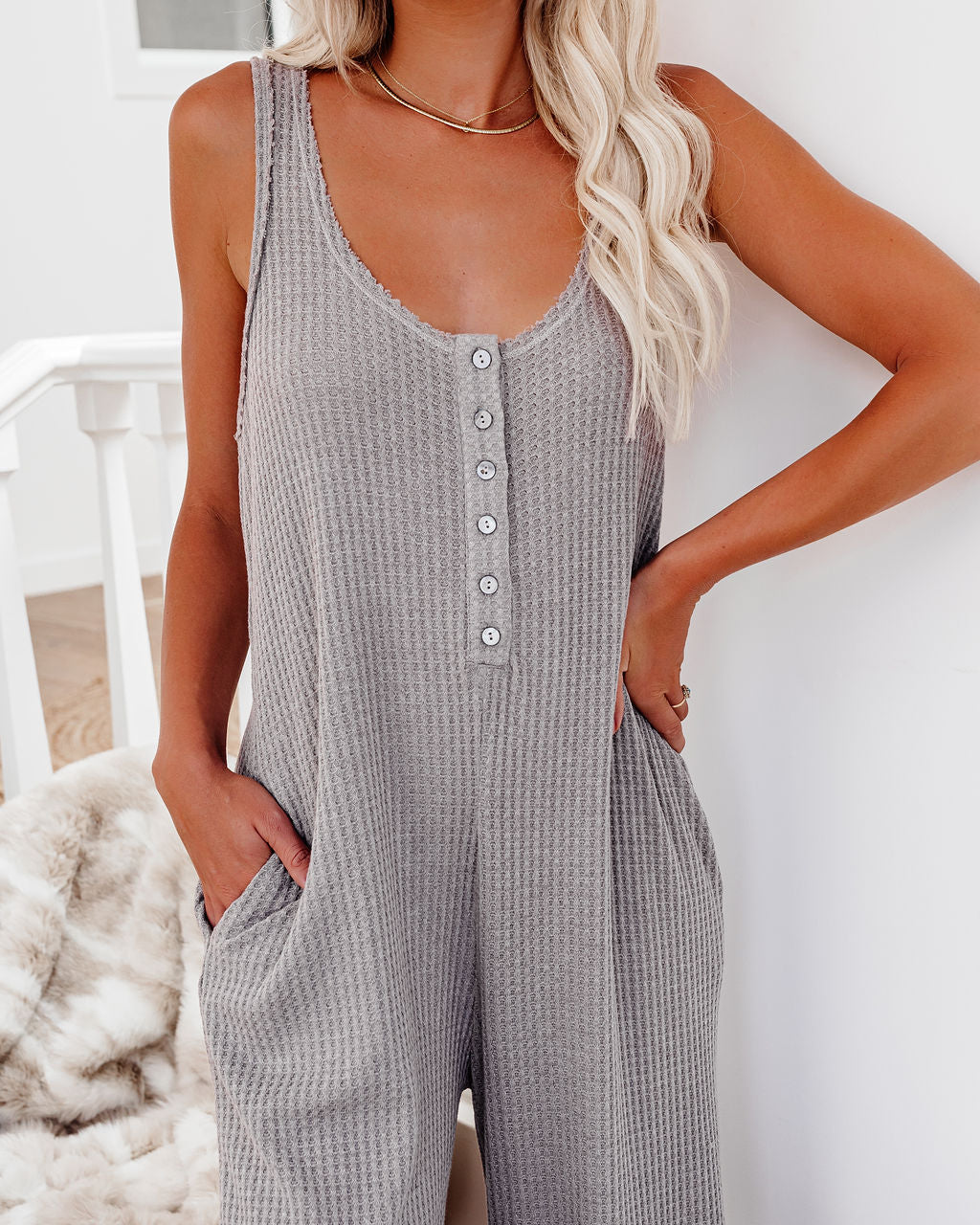 Spring Ahead, Fall Back Pocketed Thermal Jumpsuit - Portabella
