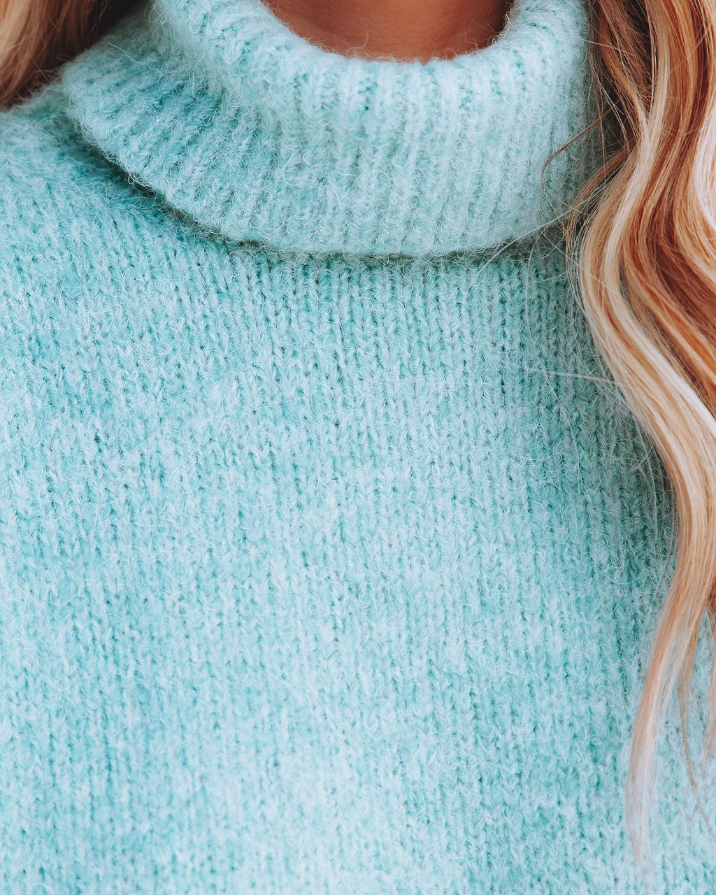 Stormi Turtleneck Knit Sweater - Dusty Teal