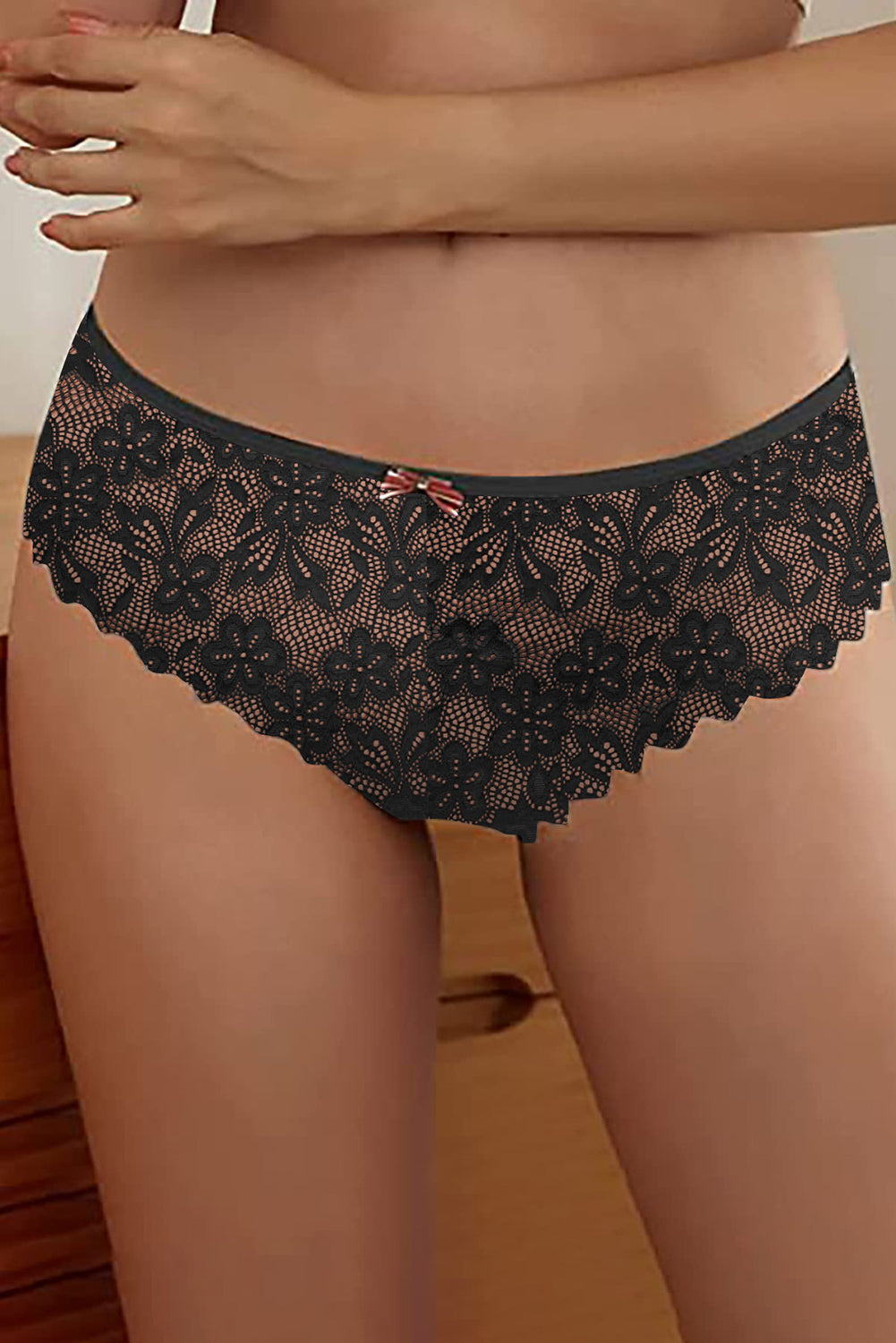 Strappy Crisscross Floret Lace Pantie