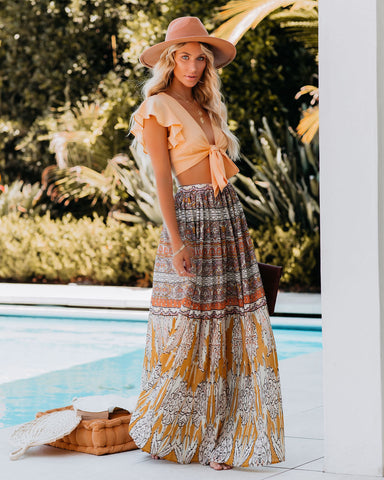 Sundancer Printed Maxi Skirt