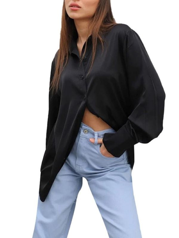 Temperament Loose Long Sleeved Shirt