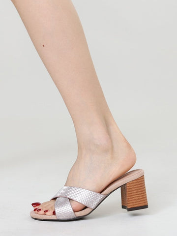 Temperament French Style Chunky Heel Sandals