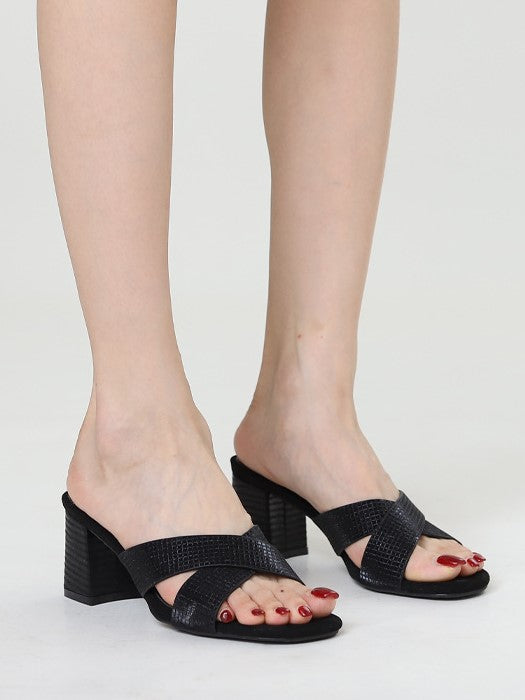 Temperament French Style Chunky Heel Sandals