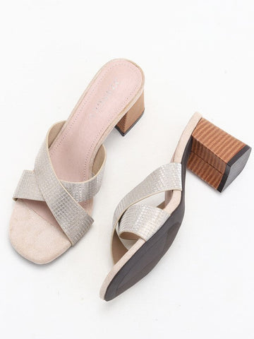 Temperament French Style Chunky Heel Sandals