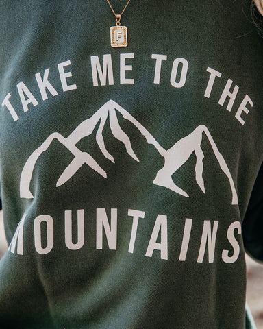 Take Me To The Mountains Cotton Blend Sweatshirt