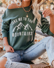 Take Me To The Mountains Cotton Blend Sweatshirt