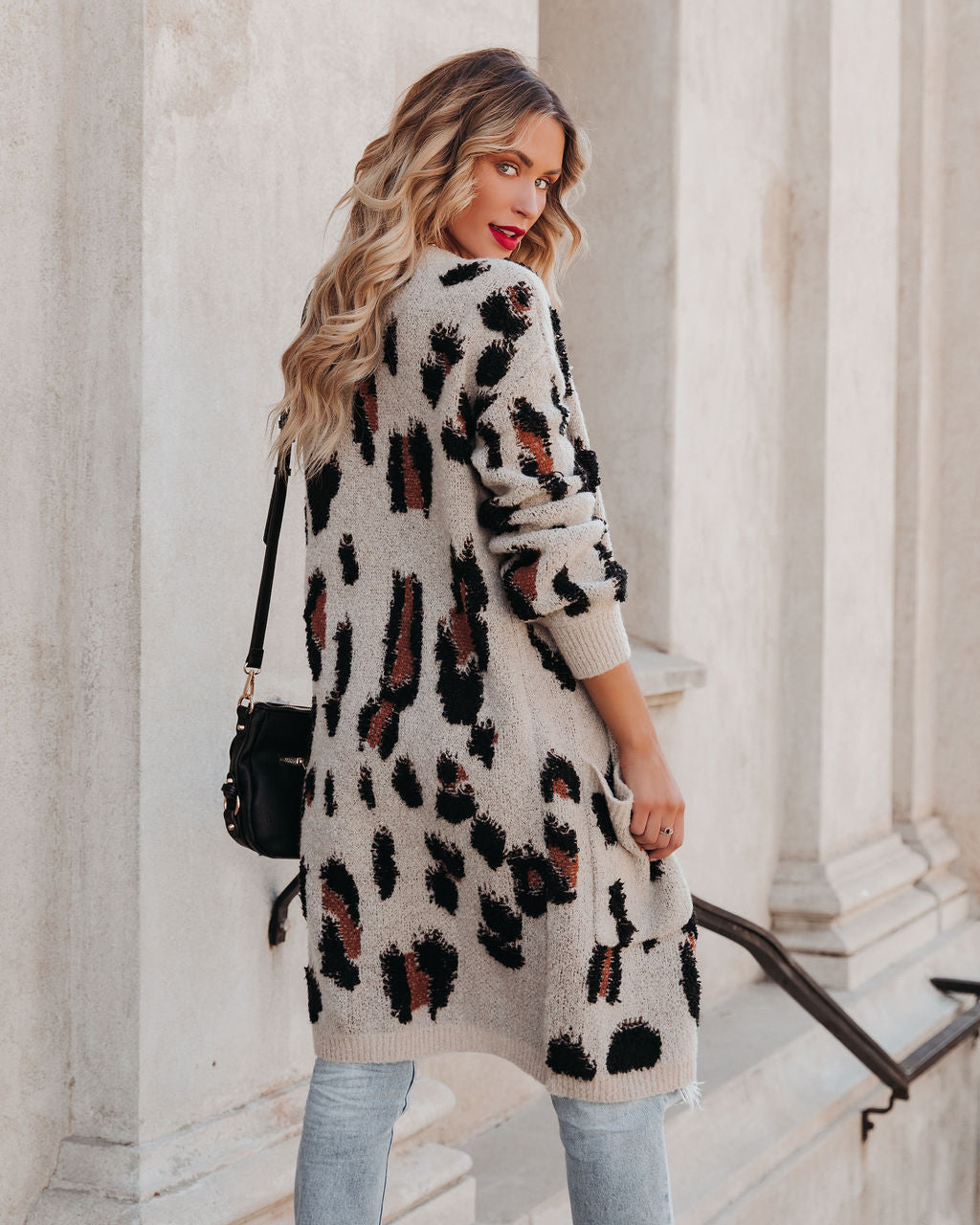 Tayvon Pocketed Leopard Duster Cardigan