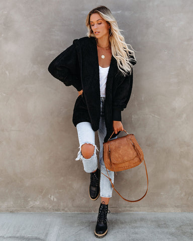 The Coziest Yet Pocketed Cardigan - Black