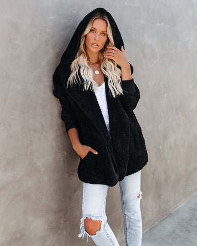 The Coziest Yet Pocketed Cardigan - Black